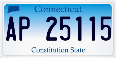 CT license plate AP25115