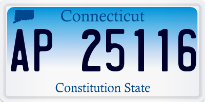 CT license plate AP25116