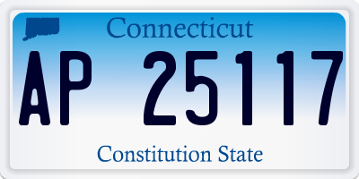 CT license plate AP25117