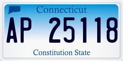 CT license plate AP25118