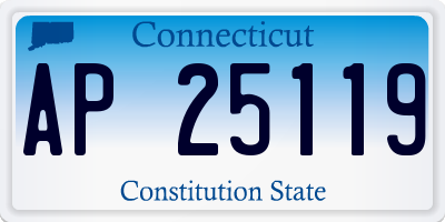 CT license plate AP25119