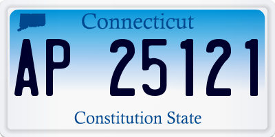 CT license plate AP25121