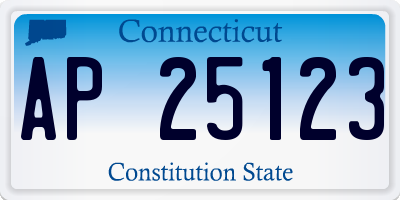 CT license plate AP25123