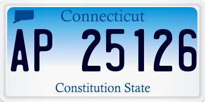CT license plate AP25126