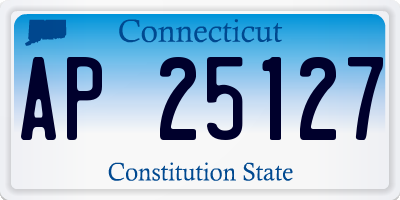 CT license plate AP25127
