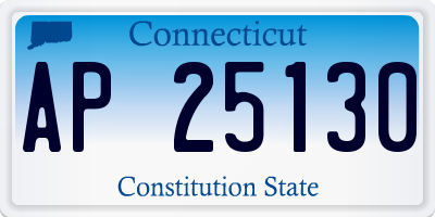 CT license plate AP25130