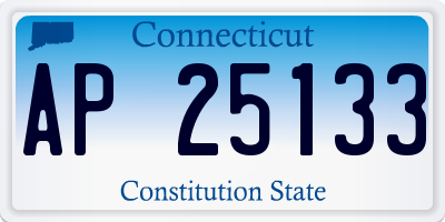 CT license plate AP25133