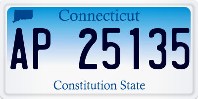 CT license plate AP25135