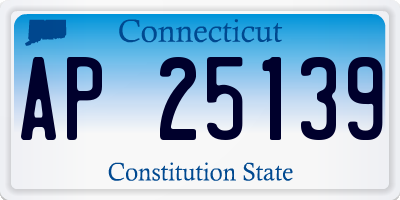 CT license plate AP25139