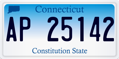 CT license plate AP25142
