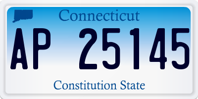 CT license plate AP25145