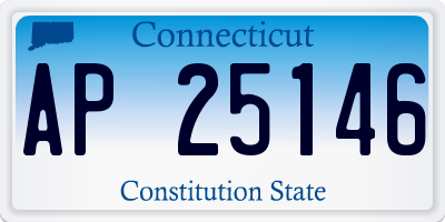 CT license plate AP25146