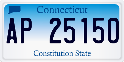 CT license plate AP25150