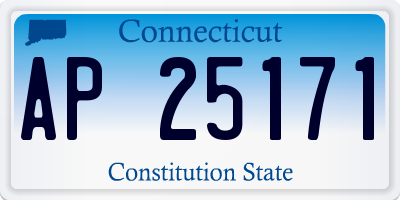 CT license plate AP25171