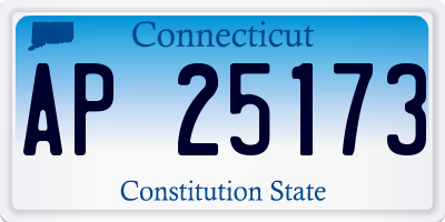 CT license plate AP25173