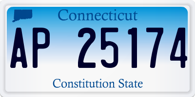 CT license plate AP25174