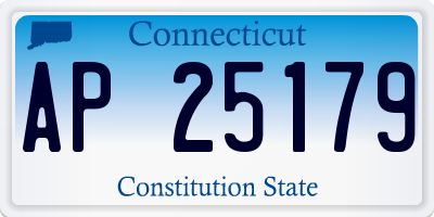 CT license plate AP25179