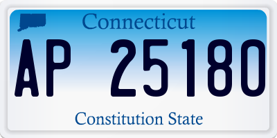 CT license plate AP25180