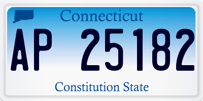 CT license plate AP25182
