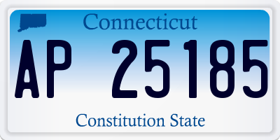 CT license plate AP25185