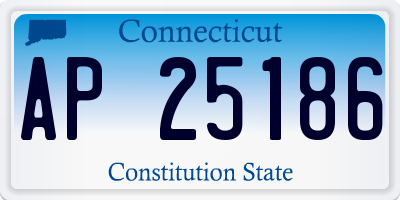 CT license plate AP25186