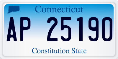 CT license plate AP25190