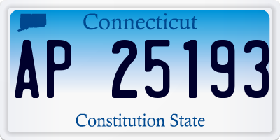 CT license plate AP25193