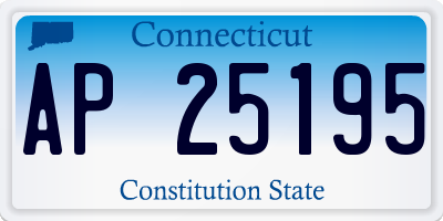 CT license plate AP25195
