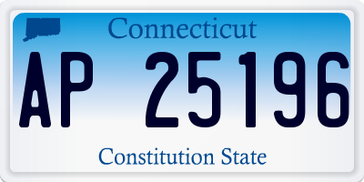 CT license plate AP25196