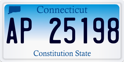 CT license plate AP25198