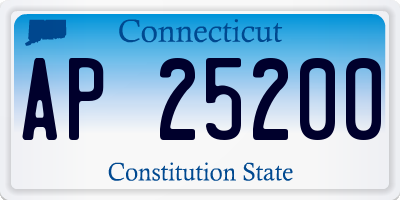 CT license plate AP25200