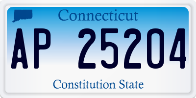 CT license plate AP25204