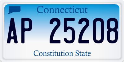 CT license plate AP25208