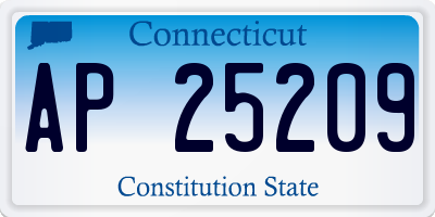 CT license plate AP25209