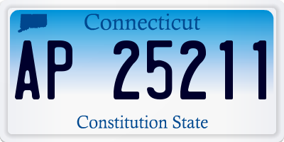 CT license plate AP25211