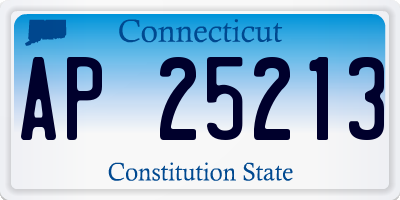 CT license plate AP25213