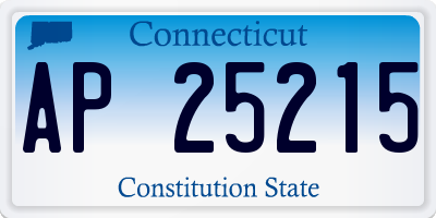 CT license plate AP25215