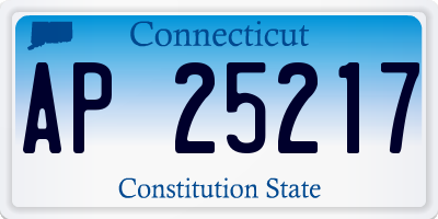 CT license plate AP25217