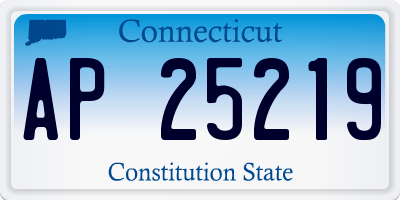 CT license plate AP25219