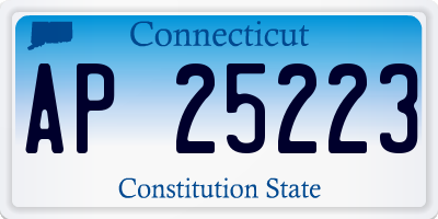 CT license plate AP25223