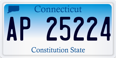 CT license plate AP25224