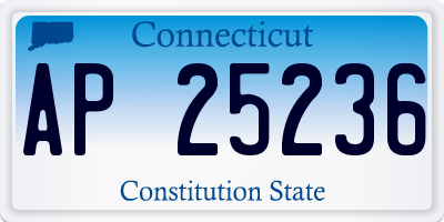 CT license plate AP25236