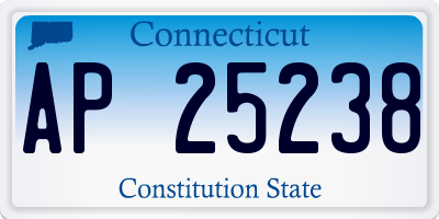 CT license plate AP25238