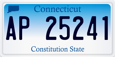 CT license plate AP25241