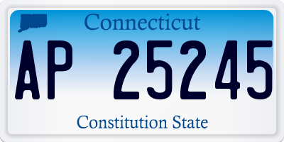 CT license plate AP25245