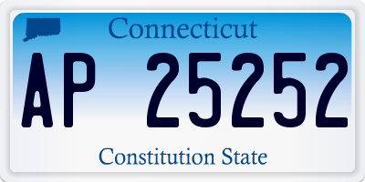 CT license plate AP25252