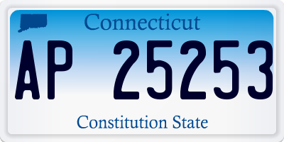 CT license plate AP25253