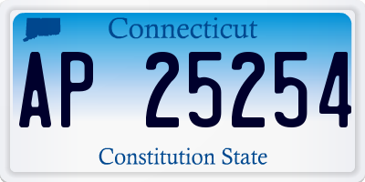 CT license plate AP25254
