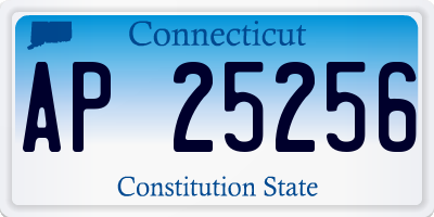 CT license plate AP25256