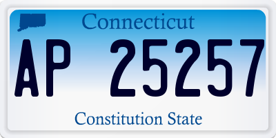 CT license plate AP25257